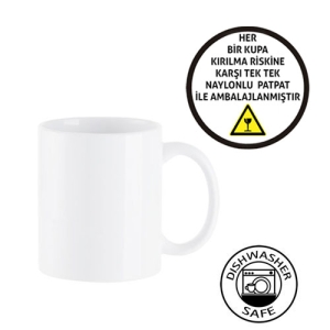 Premium Kutusuz 1 Koli Sublimasyon Porselen Beyaz Kupa - 4