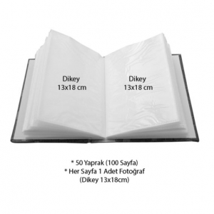  - Gri 100 lük 13x18cm Fotoğraf Albümü (1)
