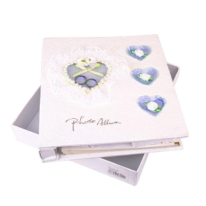  - 20 Yaprak Yapışkanlı Fotoğraf Albümü 22x24 cm - Mor 