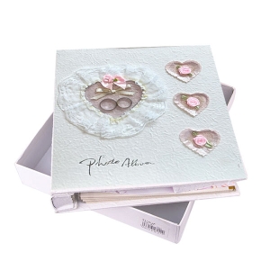  - 20 Yaprak Yapışkanlı Fotoğraf Albümü 22x24 cm - Pembe