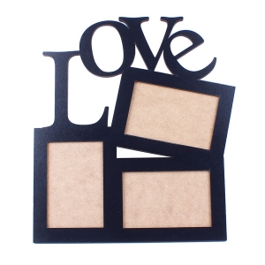 3 Fotoğraflı Ahşap Love Fotoğraf Çerçevesi - 3