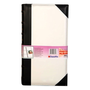 - Deri Fotoğraf Albümü 300'lük 10x15 cm Siyah Beyaz  - Deri Fotoğraf Albümü 300'lük 10x15 cm Siyah Beyaz