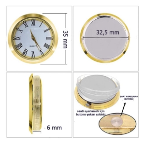 - 35 mm Geçme Saat - Altın (1)  - 35 mm Geçme Saat - Altın (1)