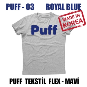 PUFF Mavi PU Tekstil Transfer Folyosu - 51 cm x 1 metre - 3