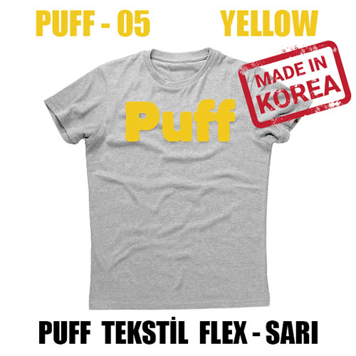 PUFF Sarı Flex PU Tekstil Transfer Folyosu - 51 cm x 1 metre - 3