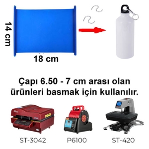 - 9 oz Termos ve Matara Baskı Aparatı - P6100 Uyumlu   - 9 oz Termos ve Matara Baskı Aparatı - P6100 Uyumlu