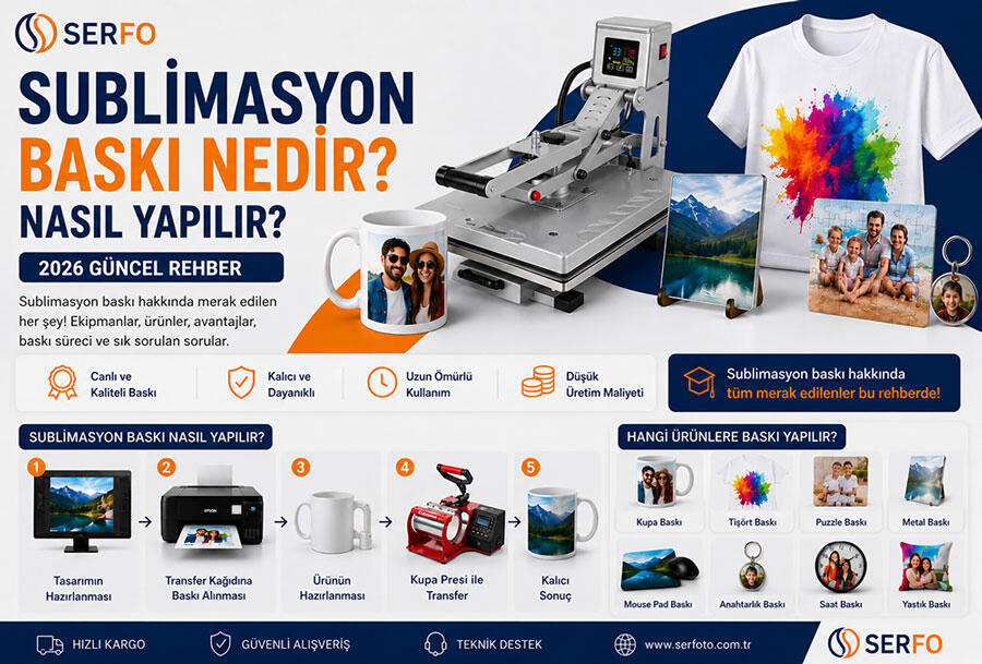 Sublimasyon Baskı Nedir? 2026 Güncel Rehber | Serfo Akademi