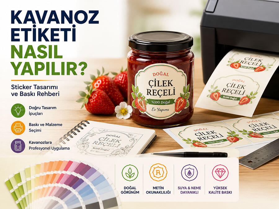 Kavanoz Etiketi Nasıl Yapılır? Sticker Tasarımı ve Baskı Rehberi