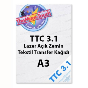 MagicTouch - Lazer Magictouch TTC 3.1 Açık Zemin Tekstil Transfer Kağıdı A3 (1 adet)