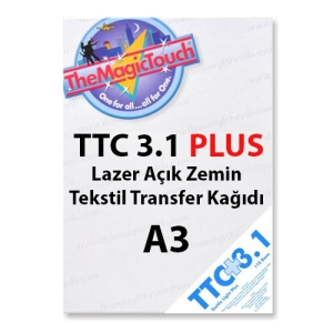 MagicTouch - Lazer Magictouch TTC 3.1 Plus Açık Zemin Tekstil Transfer Kağıdı A3 (1 adet) MagicTouch - Lazer Magictouch TTC 3.1 Plus Açık Zemin Tekstil Transfer Kağıdı A3 (1 adet)