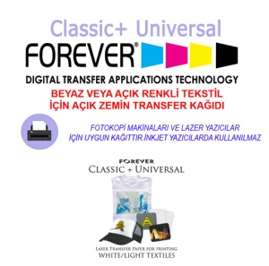 Forever - Forever Classic Universal Açık Zemin Tekstil Transfer Kağıdı A4 (1 adet) Forever - Forever Classic Universal Açık Zemin Tekstil Transfer Kağıdı A4 (1 adet)