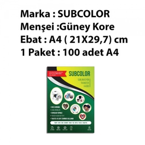  Subcolor - Subcolor Sublimasyon Sert Zemin Kağıdı A4 (1)