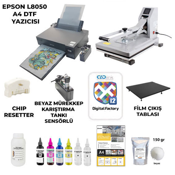 DTF Tekstil Baskı Seti A4 (CADLink)  - 2