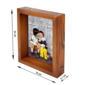  - Ahşap Fotoğraf Çerçevesi 15x20 cm - Kahverengi 