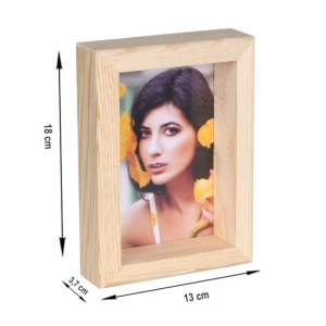  - Ahşap Fotoğraf Çerçevesi 10x15 cm - Doğal Çam