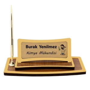 - Ahşap Masa İsimliği - Tek Kalemli  - Ahşap Masa İsimliği - Tek Kalemli