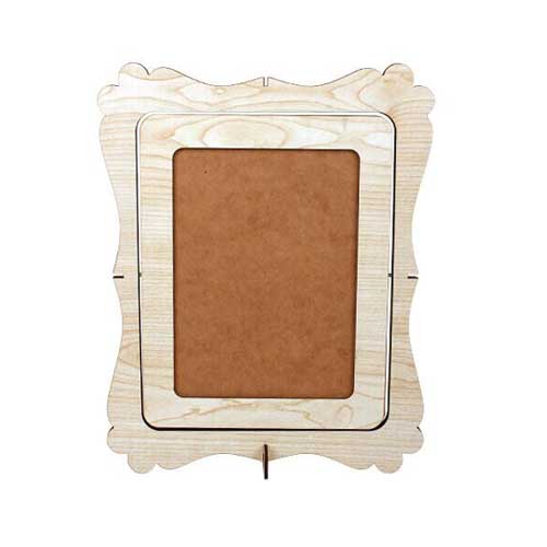Ahşap Dönen 15x21 Çerçeve (Akça) - 4
