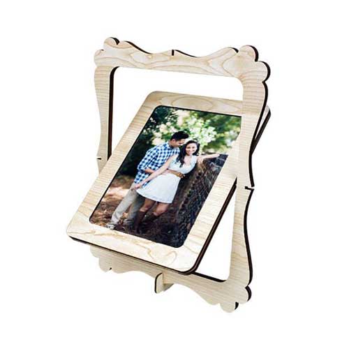 Ahşap Dönen 15x21 Çerçeve (Akça) (1)