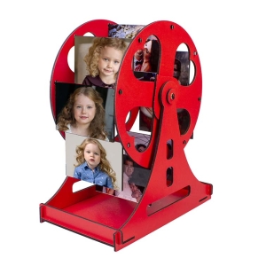  - Ahşap Dönme Dolap Çerçeve 25cm (Kırmızı)