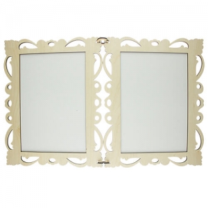  - Ahşap İkili Akordiyon 15x21 cm Çerçeve