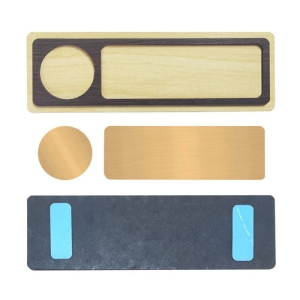 - MDF Kapı İsimliği 18.5x6 cm - Sarı Metalli (1)  - MDF Kapı İsimliği 18.5x6 cm - Sarı Metalli (1)