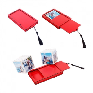  - Ahşap Kutulu Patlayan Sürpriz Küpler - Kırmızı