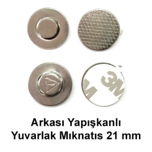 - Arkası Yapışkanlı Yuvarlak Yaka Mıknatısı 21 mm