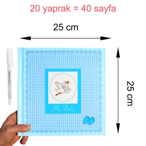 - Beyaz Kalemli Anı Defteri - My Baby (Mavi)  - Beyaz Kalemli Anı Defteri - My Baby (Mavi)