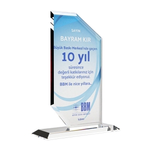  - Sublimasyon Beyaz Kristal Plaket (1)