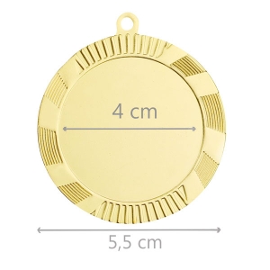  - Boş 5.5 cm Altın Metal Madalya (1)