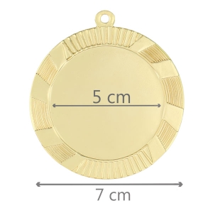  - Boş 7 cm Altın Metal Madalya (1)