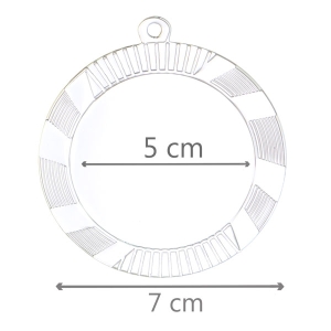  - Boş 7 cm Gümüş Metal Madalya (1)