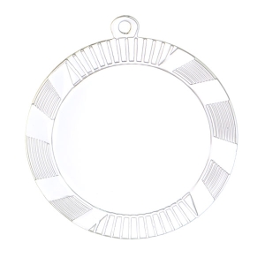  - Boş 7 cm Gümüş Metal Madalya 