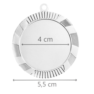  - Boş 5.5 cm Gümüş Metal Madalya (1)