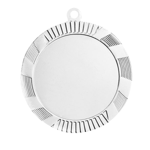 Boş 5.5 cm Gümüş Metal Madalya - 3