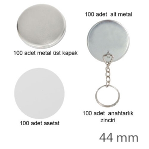 - Rozet Anahtarlık 44 mm (100 adet)  - Rozet Anahtarlık 44 mm (100 adet)