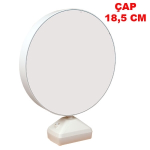 - Butonlu Sihirli Led Ayna Çerçeve-Yuvarlak 18.5 cm  - Butonlu Sihirli Led Ayna Çerçeve-Yuvarlak 18.5 cm