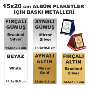 - Büyük Boy Plaket için Baskı Metali 14.5X19.5 cm  - Büyük Boy Plaket için Baskı Metali 14.5X19.5 cm