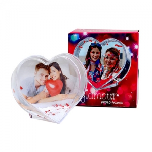 Büyük Kalp Kar Küresi - Kalp Taneli - 3