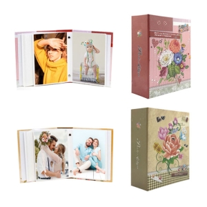  - Çiçek Desenli 100 lük 15x21 cm Fotoğraf Albümü (1)