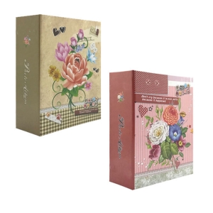  - Çiçek Desenli 100 lük 15x21 cm Fotoğraf Albümü