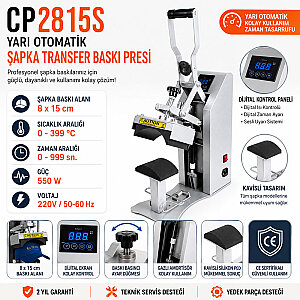 Yarı Otomatik Şapka Transfer Baskı Presi - 2