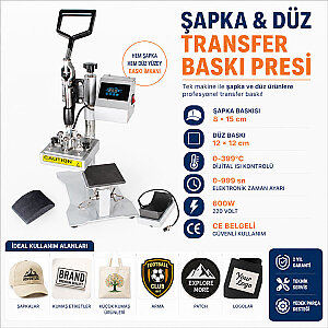 Şapka ve Düz Transfer Baskı Presi - 2