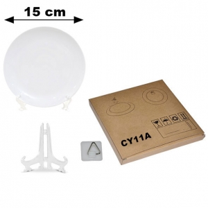 - Sublimasyon Seramik Tabak 15 cm (askılıklı)  - Sublimasyon Seramik Tabak 15 cm (askılıklı)