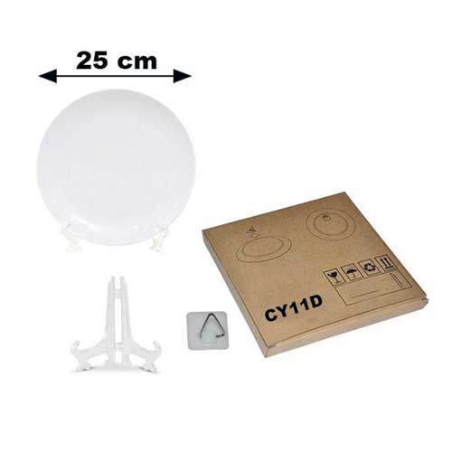 - Sublimasyon Seramik Tabak 25 cm (askılıklı )  - Sublimasyon Seramik Tabak 25 cm (askılıklı )