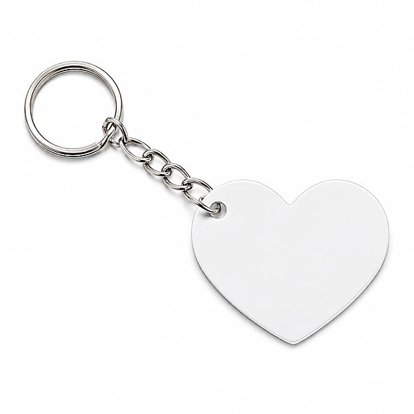 Sublimasyon Metal Kalp Anahtarlık 4,2x5,2 cm - 1