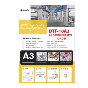  - Deneme Paketi PRO A3 DTF Pet Film - 10 adet 