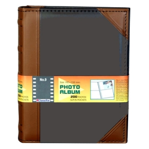 - Deri Fotoğraf Albümü 200'lük 10x15 cm Açık ve Koyu Kahverengi  - Deri Fotoğraf Albümü 200'lük 10x15 cm Açık ve Koyu Kahverengi