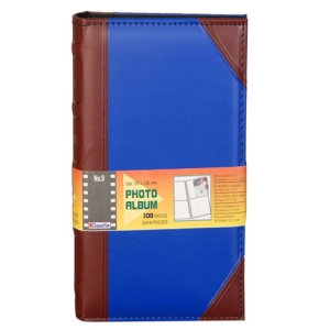 - Deri Fotoğraf Albümü 300' lük 10x15 cm Lacivert Kahverengi  - Deri Fotoğraf Albümü 300' lük 10x15 cm Lacivert Kahverengi