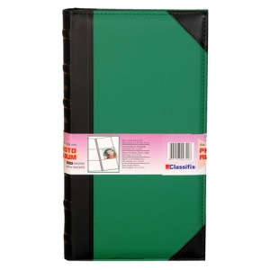 - Deri Fotoğraf Albümü 300'lük 10x15 cm Siyah Yeşil  - Deri Fotoğraf Albümü 300'lük 10x15 cm Siyah Yeşil